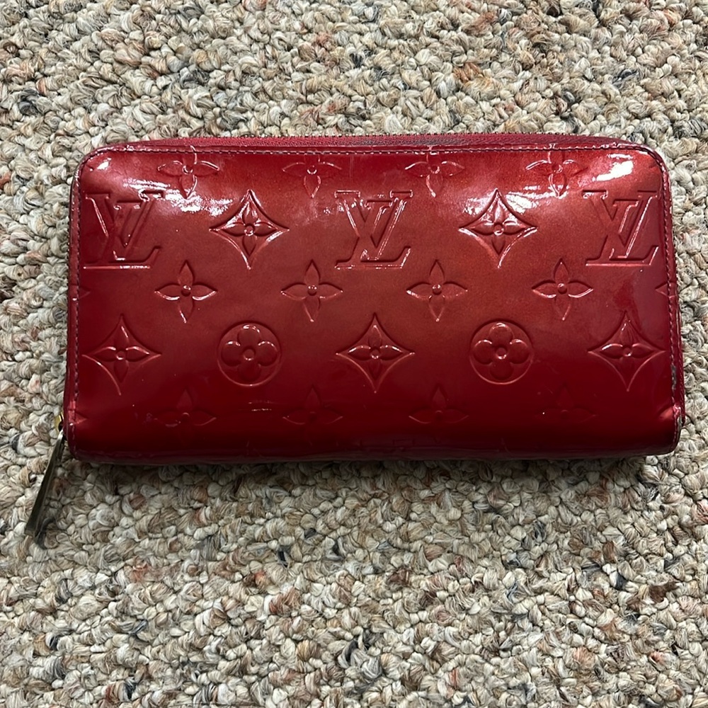 Red Louis Vuitton wallet